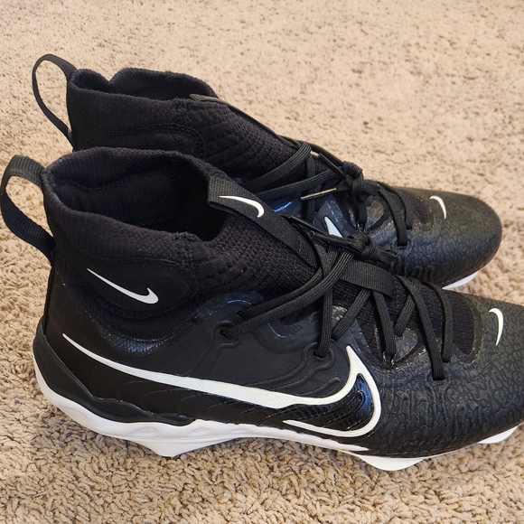 Nike Alpha Huarache NXT Metal Men's Black/WhiteCleats - DJ6517-001 New - Picture 10 of 16